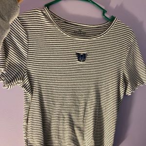 Striped M short sleeve top from Hollister.